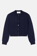 R贸he Statement Shoulder Cardigan Navy
